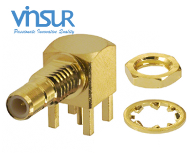 11622240 -- RF CONNECTOR - 50OHMS, SMB FEMALE, RIGHT ANGLE, BULKHEAD REAR MOUNT,PCB-THROUGH HOLE, ROUND POST